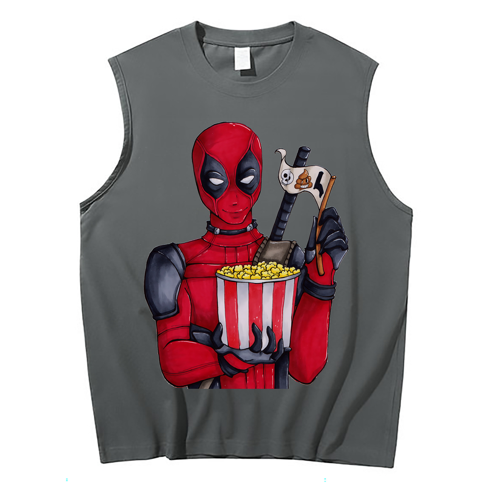 （画像用） Deadpool デッドプール コットン100％タンクトップ（フロントプリント）